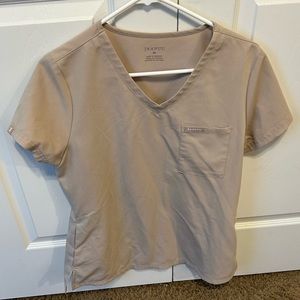Womens Jaanuu tan scrubs set size medium
